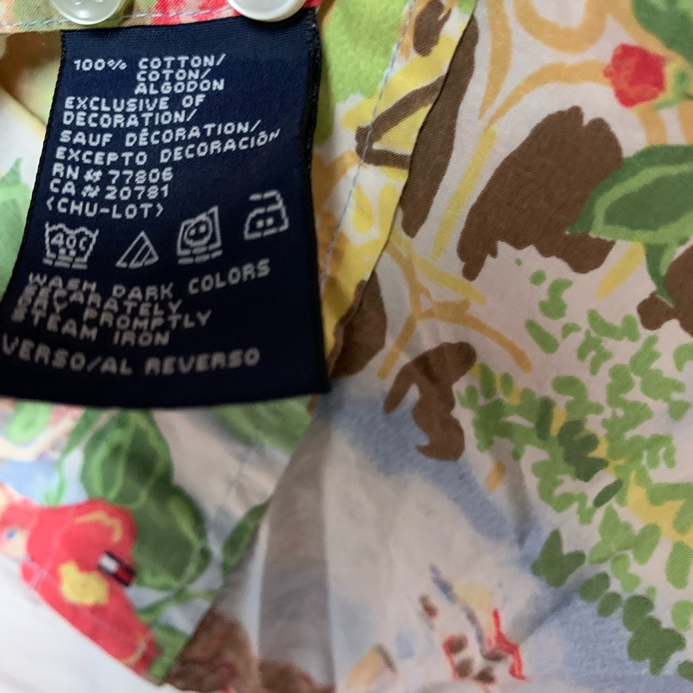 Vtg Tommy Hilfiger Hawaiian 🌺 Shirt Size M - Picture 4 of 6
